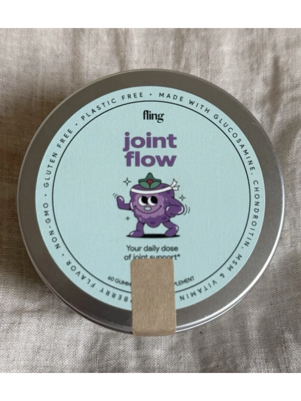 FLING Joint Flow Support Gummies Supplement w Glucosamine Berry Flavor 30 Count